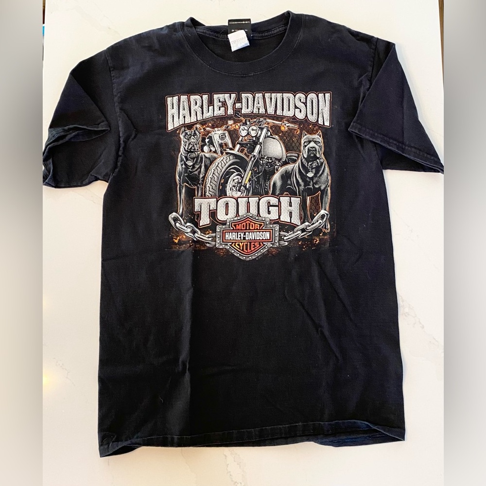 Harley Davidson Pitbull Tough Biker Tshirt